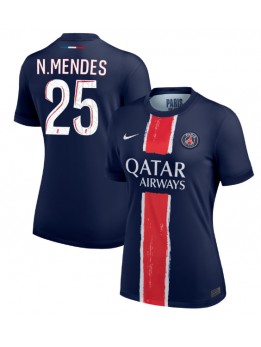 Paris Saint-Germain Nuno Mendes #25 Replika Hemmakläder Dam 2024-25 Kortärmad